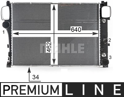 Mahle Kühler, Motorkühlung [Hersteller-Nr. CR38000P] für Mercedes-Benz von MAHLE