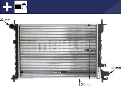 Mahle Kühler, Motorkühlung [Hersteller-Nr. CR381000S] für Ford, Mazda von MAHLE