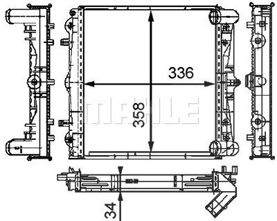 Mahle Kühler, Motorkühlung [Hersteller-Nr. CR383000P] für Porsche von MAHLE