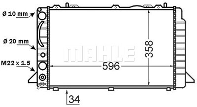 Mahle Kühler, Motorkühlung [Hersteller-Nr. CR396000S] für Audi von MAHLE