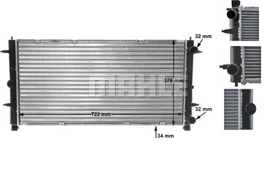 Mahle Kühler, Motorkühlung [Hersteller-Nr. CR398000S] für VW von MAHLE