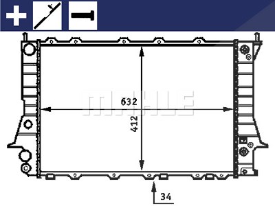 Mahle Kühler, Motorkühlung [Hersteller-Nr. CR413000S] für Audi von MAHLE