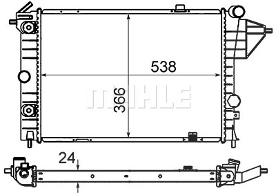 Mahle Kühler, Motorkühlung [Hersteller-Nr. CR439000S] für Opel von MAHLE