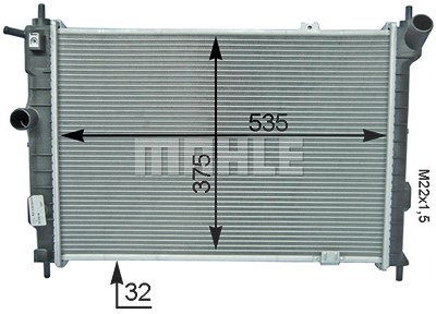 Mahle Kühler, Motorkühlung [Hersteller-Nr. CR447000S] für Opel von MAHLE