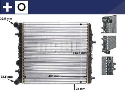 Mahle Kühler, Motorkühlung [Hersteller-Nr. CR454000S] für Seat, Skoda, VW von MAHLE