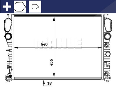 Mahle Kühler, Motorkühlung [Hersteller-Nr. CR512000S] für Mercedes-Benz von MAHLE