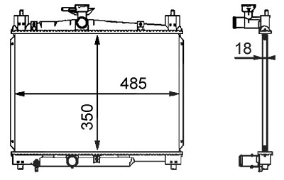 Mahle Kühler, Motorkühlung [Hersteller-Nr. CR539000S] für Toyota von MAHLE