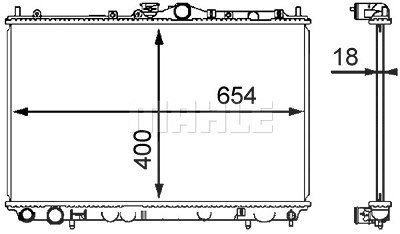 Mahle Kühler, Motorkühlung [Hersteller-Nr. CR549000S] für Mitsubishi von MAHLE