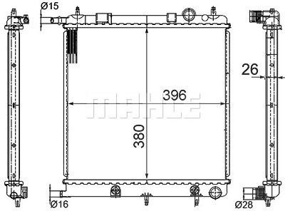 Mahle Kühler, Motorkühlung [Hersteller-Nr. CR556000S] für Citroën, Peugeot von MAHLE