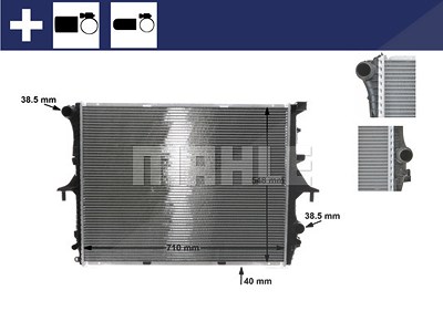 Mahle Kühler, Motorkühlung [Hersteller-Nr. CR571000S] für Audi, Porsche, VW von MAHLE