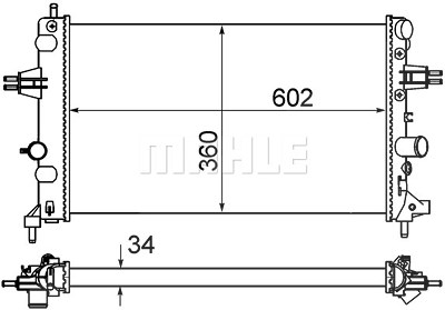 Mahle Kühler, Motorkühlung [Hersteller-Nr. CR574000S] für Opel von MAHLE