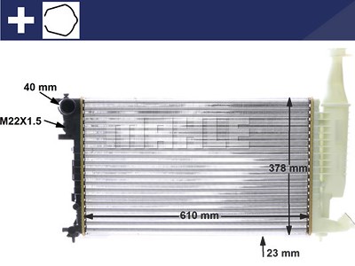 Mahle Kühler, Motorkühlung [Hersteller-Nr. CR596000S] für Citroën, Peugeot von MAHLE