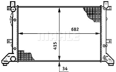 Mahle Kühler, Motorkühlung [Hersteller-Nr. CR606000S] für VW von MAHLE