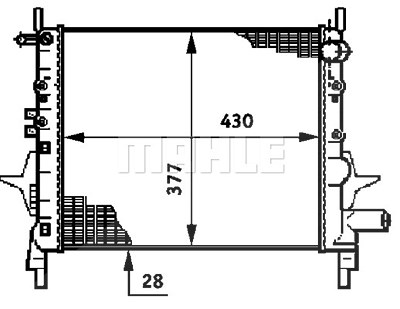 Mahle Kühler, Motorkühlung [Hersteller-Nr. CR614000P] für Renault von MAHLE