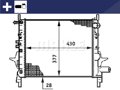 Mahle Kühler, Motorkühlung [Hersteller-Nr. CR614000S] für Renault von MAHLE