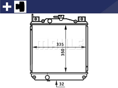 Mahle Kühler, Motorkühlung [Hersteller-Nr. CR655000S] für Suzuki von MAHLE