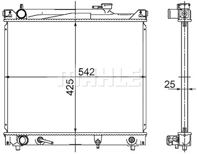 Mahle Kühler, Motorkühlung [Hersteller-Nr. CR754000S] für Suzuki von MAHLE