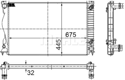 Mahle Kühler, Motorkühlung [Hersteller-Nr. CR789000S] für Audi von MAHLE