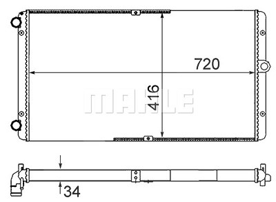 Mahle Kühler, Motorkühlung [Hersteller-Nr. CR829000S] für VW von MAHLE