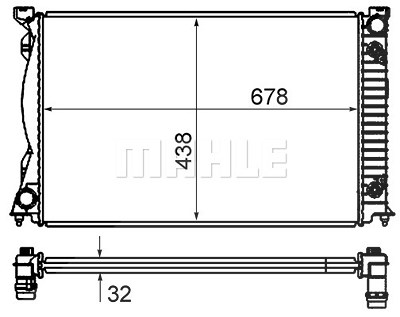 Mahle Kühler, Motorkühlung [Hersteller-Nr. CR830000S] für Audi von MAHLE