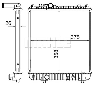 Mahle Kühler, Motorkühlung [Hersteller-Nr. CR837000S] für Opel von MAHLE