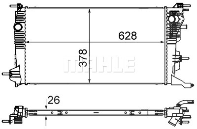Mahle Kühler, Motorkühlung [Hersteller-Nr. CR840000S] für Renault von MAHLE