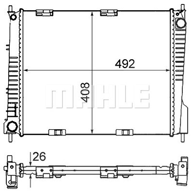 Mahle Kühler, Motorkühlung [Hersteller-Nr. CR841000S] für Renault von MAHLE