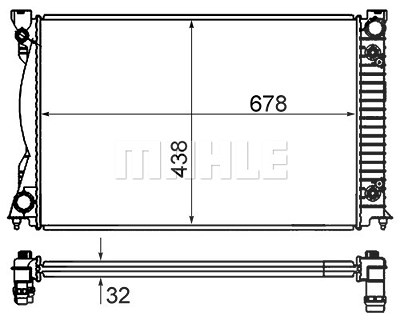 Mahle Kühler, Motorkühlung [Hersteller-Nr. CR842000S] für Audi von MAHLE
