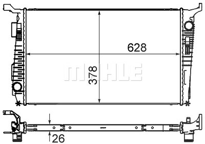 Mahle Kühler, Motorkühlung [Hersteller-Nr. CR845000S] für Dacia von MAHLE