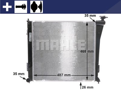 Mahle Kühler, Motorkühlung [Hersteller-Nr. CR848000S] für Hyundai von MAHLE