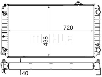 Mahle Kühler, Motorkühlung [Hersteller-Nr. CR853000S] für Audi von MAHLE