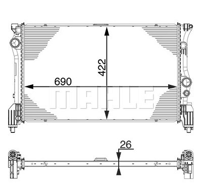 Mahle Kühler, Motorkühlung [Hersteller-Nr. CR931000P] für Mercedes-Benz von MAHLE