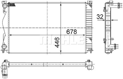 Mahle Kühler, Motorkühlung [Hersteller-Nr. CR977000S] für Audi von MAHLE