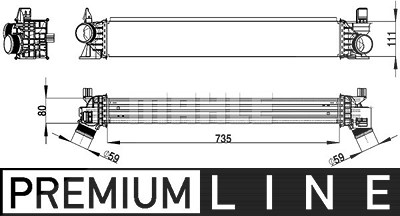 Mahle Ladeluftkühler [Hersteller-Nr. CI148000P] für Fiat von MAHLE