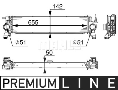 Mahle Ladeluftkühler [Hersteller-Nr. CI153000P] für Mercedes-Benz von MAHLE