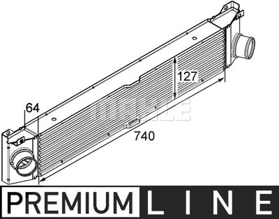 Mahle Ladeluftkühler [Hersteller-Nr. CI158000P] für Citroën, Fiat, Peugeot von MAHLE