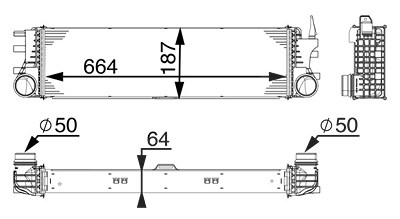 Mahle Ladeluftkühler [Hersteller-Nr. CI180000P] für Mercedes-Benz von MAHLE