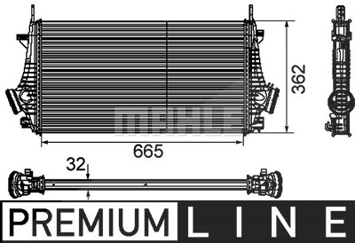 Mahle Ladeluftkühler [Hersteller-Nr. CI191000P] für Opel, Saab von MAHLE