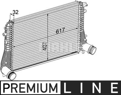 Mahle Ladeluftkühler [Hersteller-Nr. CI207000P] für Audi, Seat, Skoda, VW von MAHLE