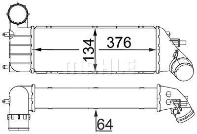 Mahle Ladeluftkühler [Hersteller-Nr. CI23000S] für Citroën, Fiat, Lancia, Peugeot von MAHLE