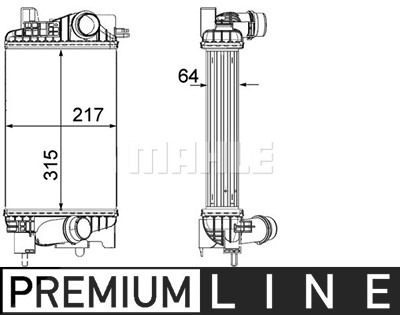 Mahle Ladeluftkühler [Hersteller-Nr. CI262000P] für Opel von MAHLE