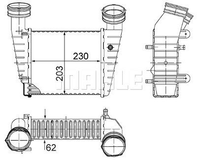 Mahle Ladeluftkühler [Hersteller-Nr. CI347000S] für Skoda, VW von MAHLE