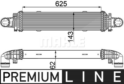 Mahle Ladeluftkühler [Hersteller-Nr. CI357000P] für Mercedes-Benz von MAHLE