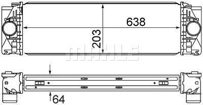 Mahle Ladeluftkühler [Hersteller-Nr. CI369000S] für Mercedes-Benz, VW von MAHLE