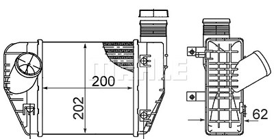 Mahle Ladeluftkühler [Hersteller-Nr. CI423000S] für Audi von MAHLE