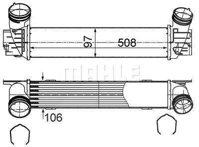 Mahle Ladeluftkühler [Hersteller-Nr. CI491000S] für BMW von MAHLE