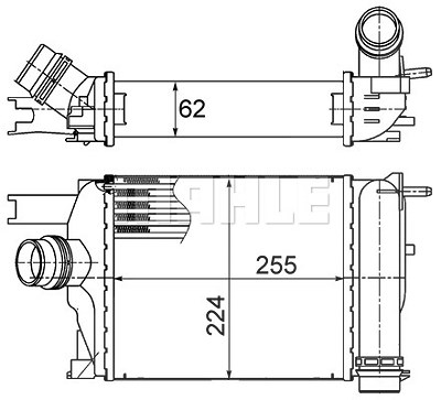 Mahle Ladeluftkühler [Hersteller-Nr. CI497000S] für Dacia, Renault von MAHLE