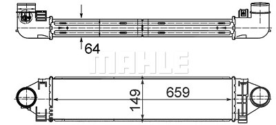 Mahle Ladeluftkühler [Hersteller-Nr. CI499000S] für Land Rover, Ford von MAHLE