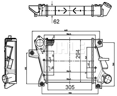 Mahle Ladeluftkühler [Hersteller-Nr. CI507000S] für Nissan von MAHLE