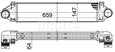 Mahle Ladeluftkühler [Hersteller-Nr. CI521000S] für Volvo von MAHLE